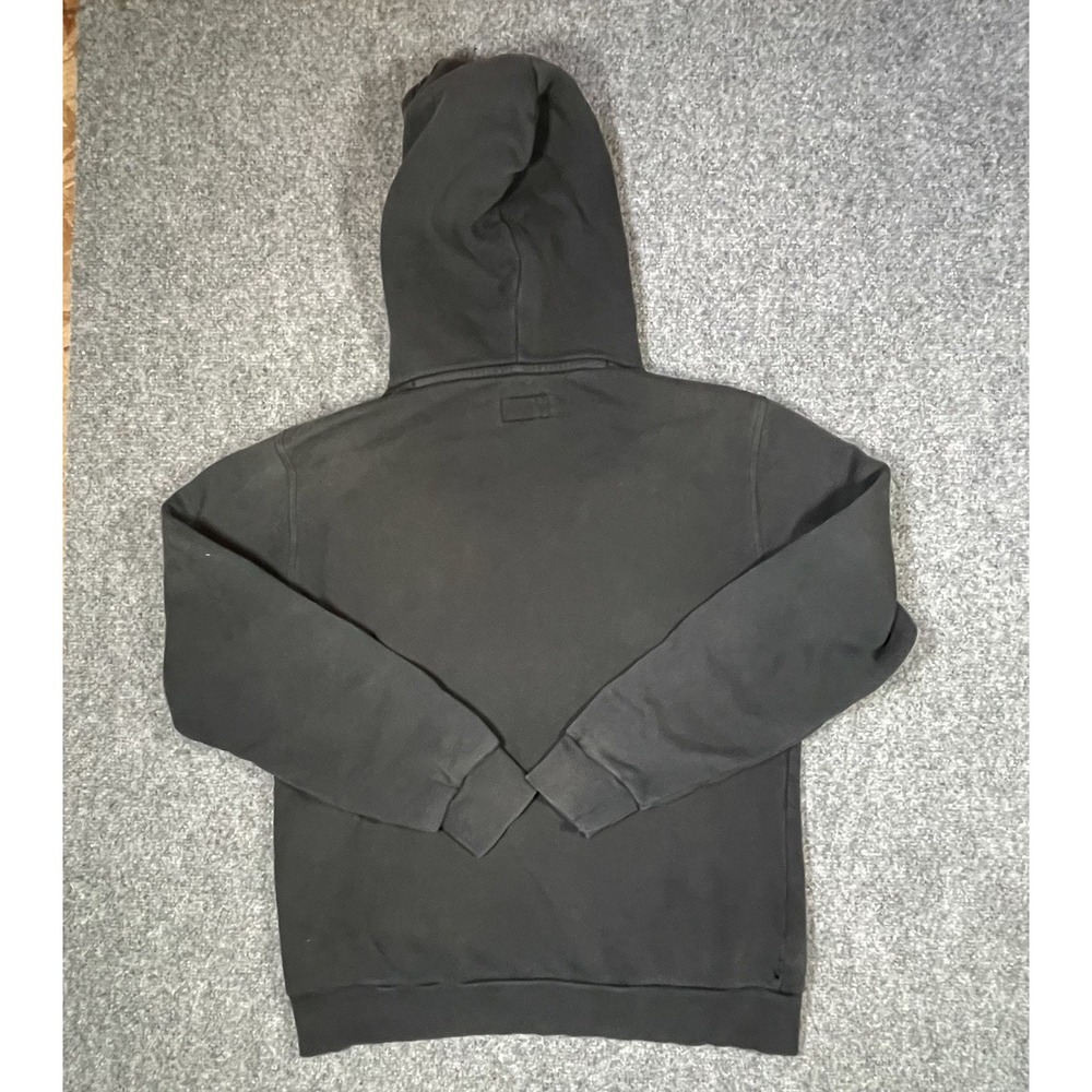 Converse Pullover Hoodie Men's Small Black Embroidered White Logo Thrashed - Picture 2 of 10
